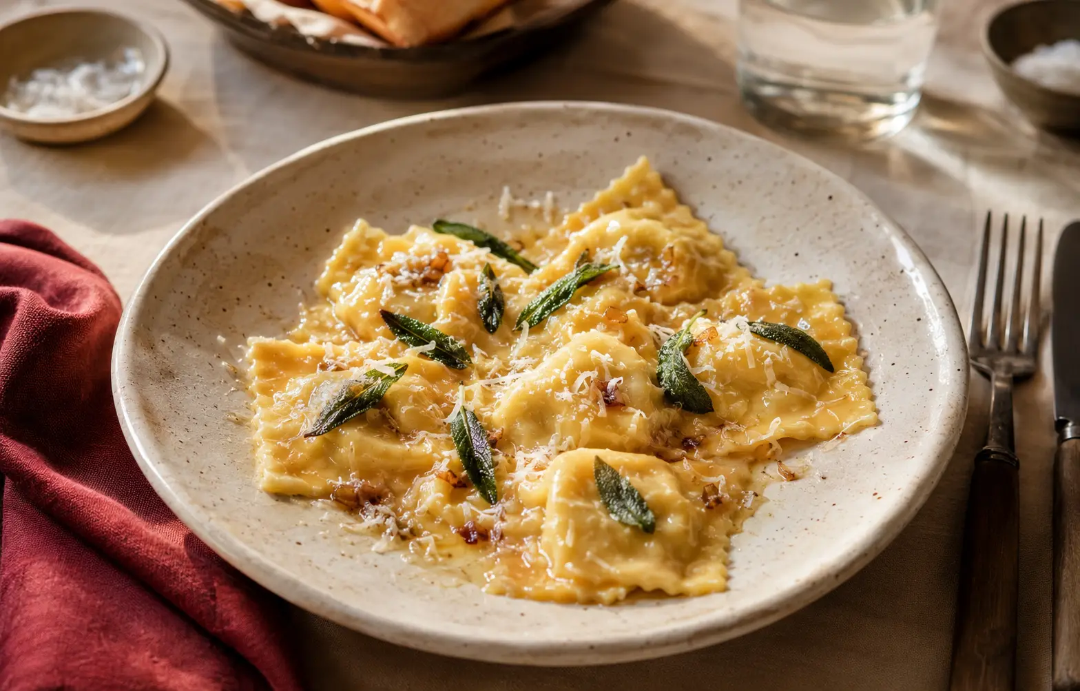 Tortelli con burro nocciola, salvia e Parmigiano Reggiano
